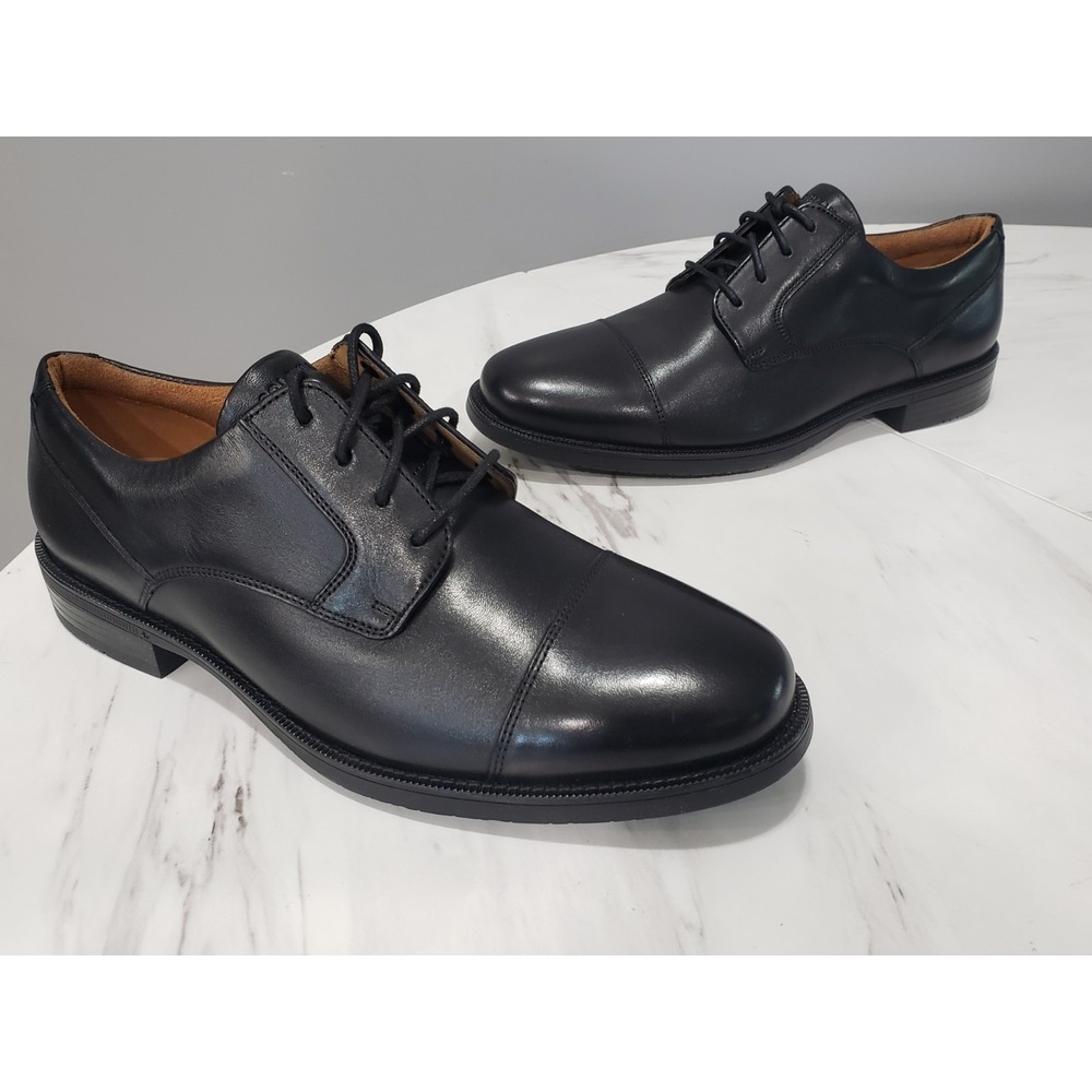 SZ 9.5 Cole Haan Bedford Cap Toe Derby Oxford Black Leather C40254‎ Lace Up Mens